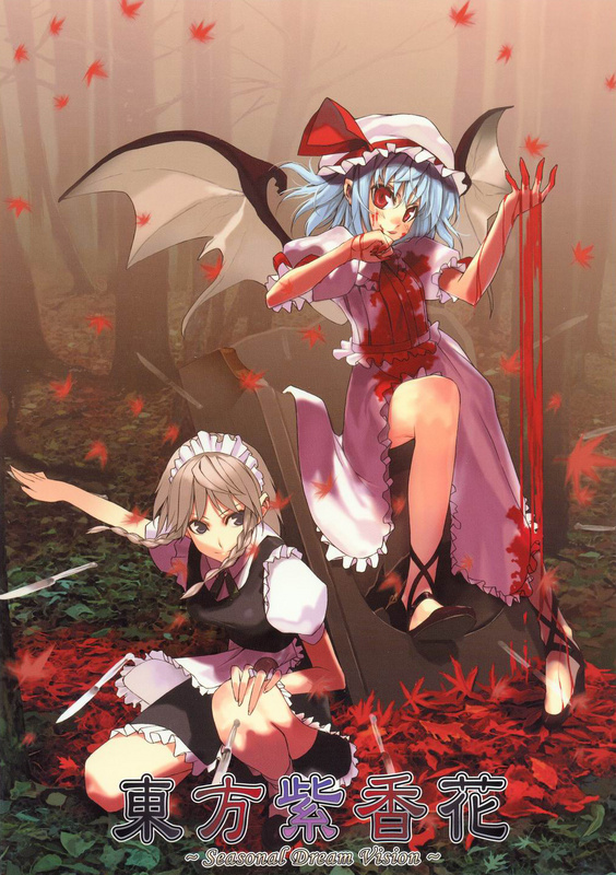 remilia scarlet and izayoi sakuya (touhou) drawn by morii_shizuki