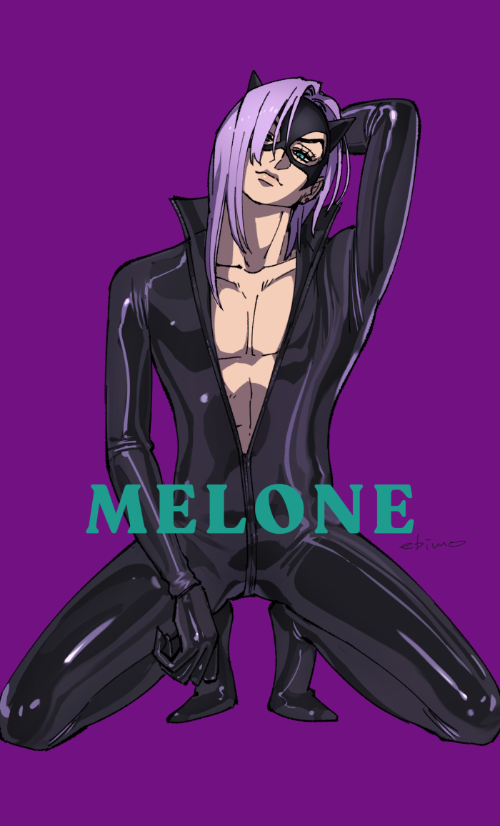 melone and catwoman (jojo no kimyou na bouken and 3 more) drawn by mojisan_(ebimo)