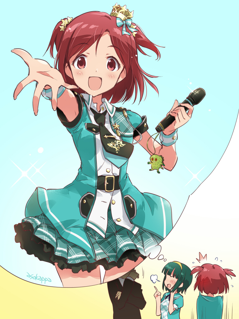 otonashi kotori, aoba misaki, chupacabra, and takagi junjirou (idolmaster and 2 more) drawn by asoka