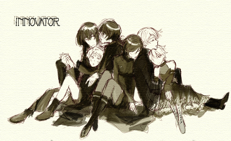 ribbons almark, regene regetta, hilling care, revive revival, bring stabity, and 1 more (gundam and 1 more) drawn by kiu_(la1961)