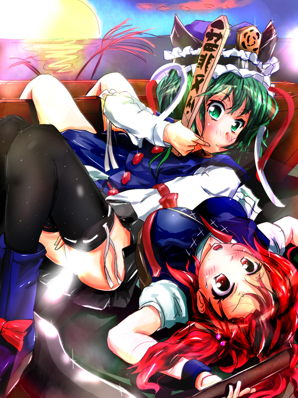 shiki eiki and onozuka komachi (touhou) drawn by ootsuka_kecchi