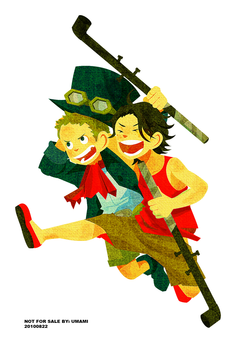 portgas d. ace and sabo (one piece) drawn by umami_(cana7227)