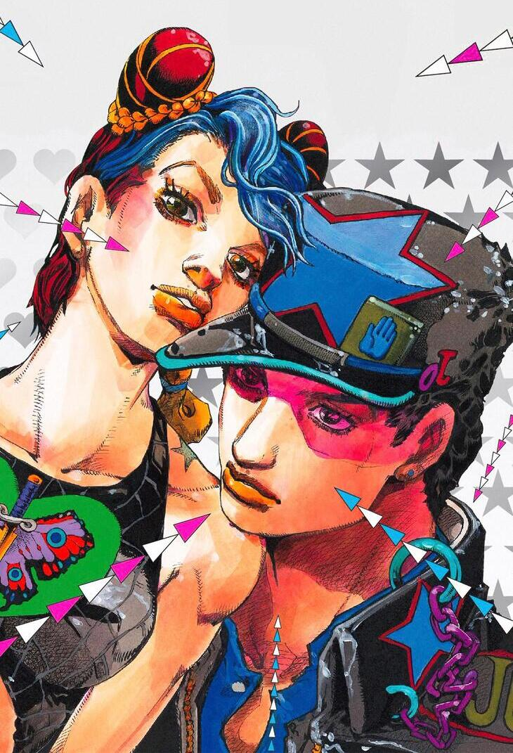 kujo jotaro and kujo jolyne (jojo no kimyou na bouken and 1 more) drawn by araki_hirohiko