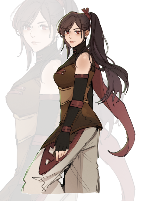 tifa lockhart (final fantasy and 2 more) drawn by pudelmudel