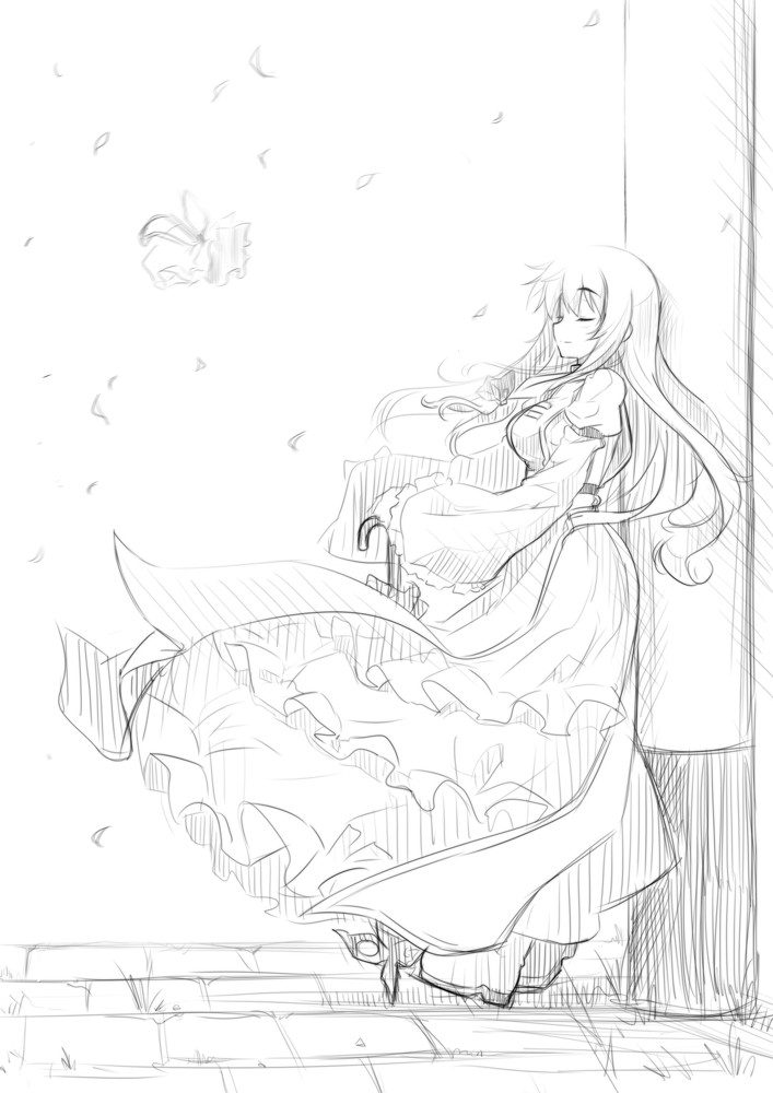 yakumo yukari (touhou) drawn by okitakung