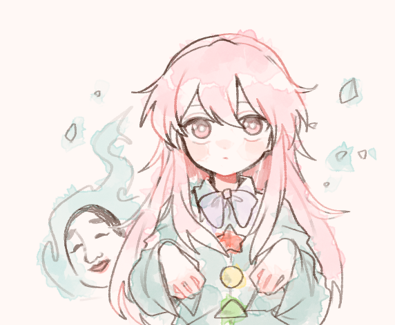 hata no kokoro (touhou) drawn by itomugi-kun