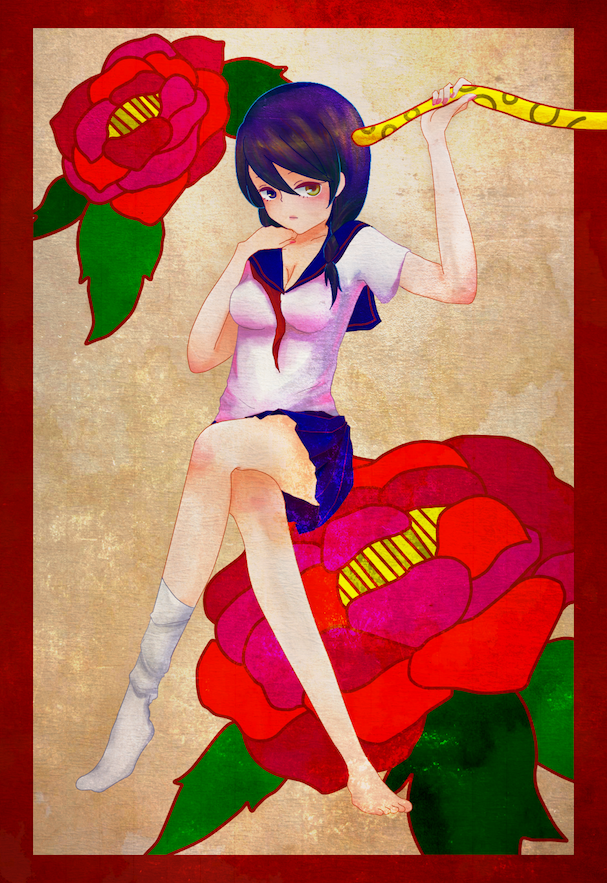 kobushi abiru (sayonara zetsubou sensei) drawn by pinzu_(slipperfa)