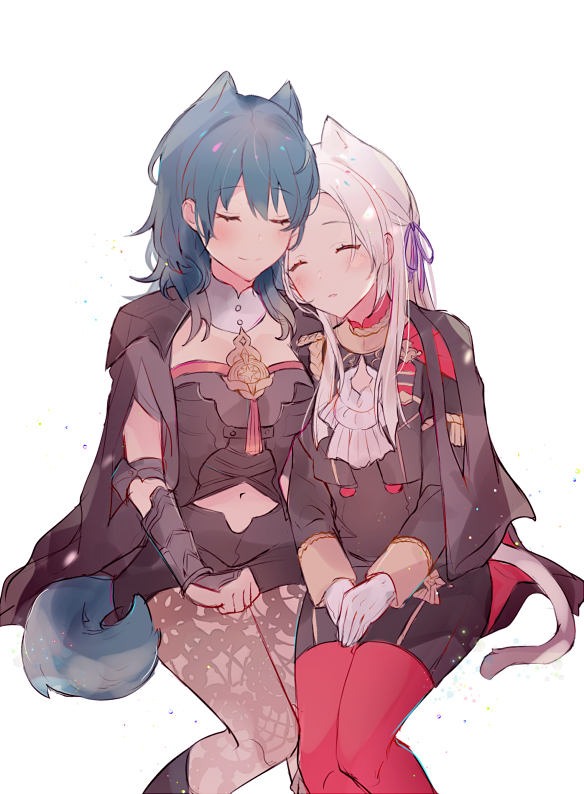female byleth and edelgard von hresvelg (fire emblem and 1 more) drawn by kvlen