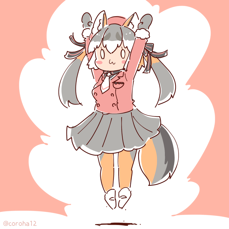 island fox (kemono friends and 1 more) drawn by coroha