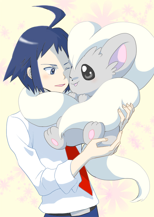 cheren and cinccino (pokemon and 1 more) drawn by matsuda65