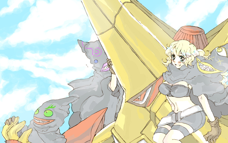 kiyal bachika, kinon bachika, kiyoh bachika, and king kittan (tengen toppa gurren lagann) drawn by utai_yumi