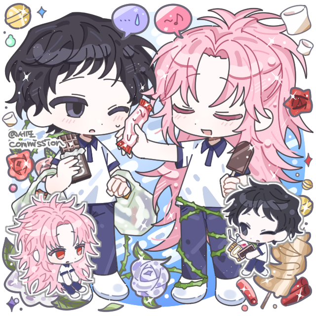 hatsutori hajime and utsugi noriyuki (saibou shinkyoku) drawn by t1fdc