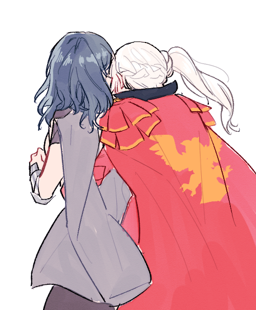 female byleth and edelgard von hresvelg (fire emblem and 1 more) drawn by hntpan
