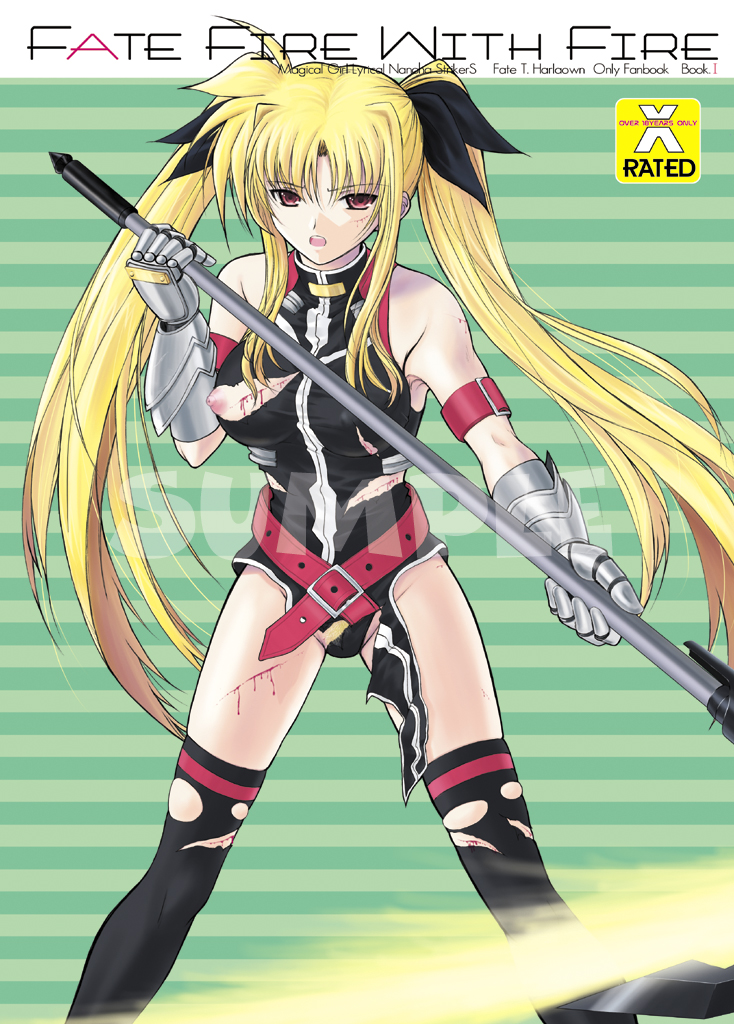fate testarossa and bardiche (lyrical nanoha and 1 more) drawn by alpine