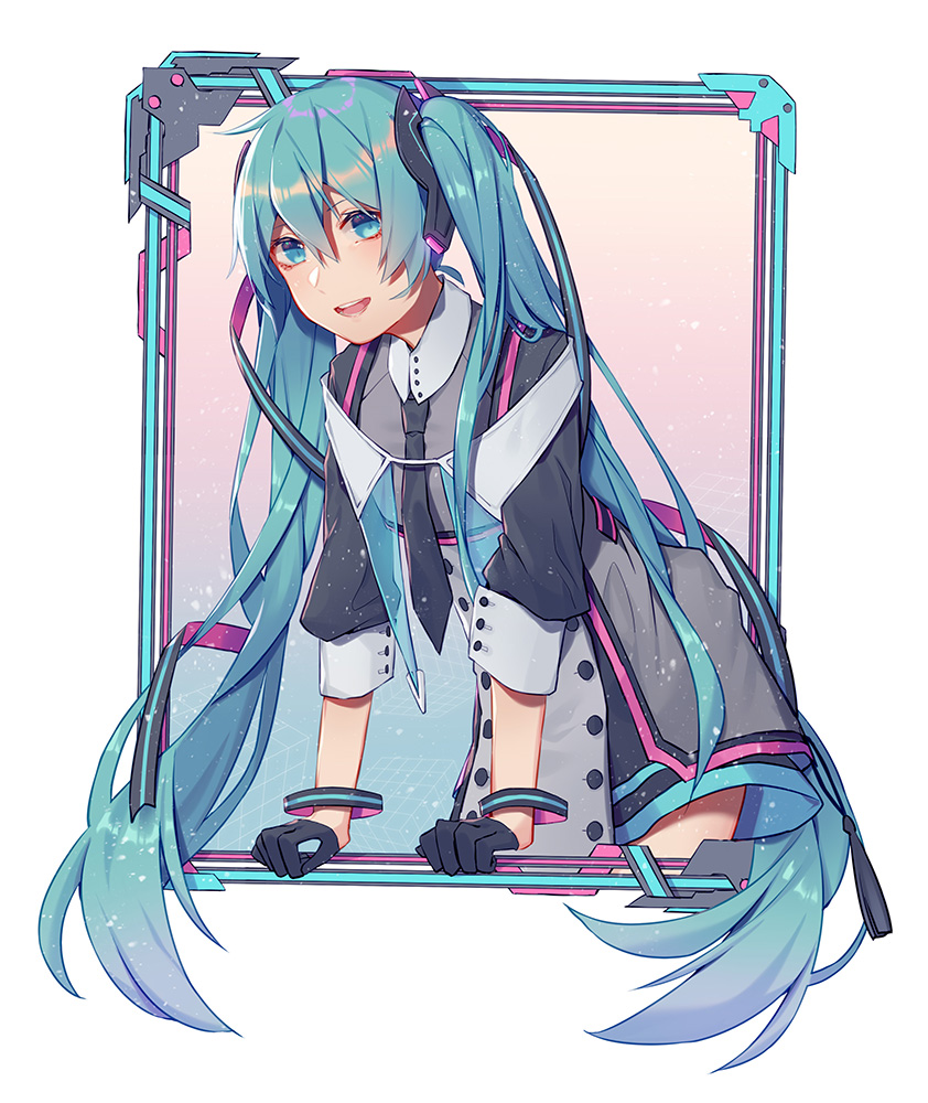 hatsune miku and magical mirai miku (vocaloid and 1 more) drawn by wenz