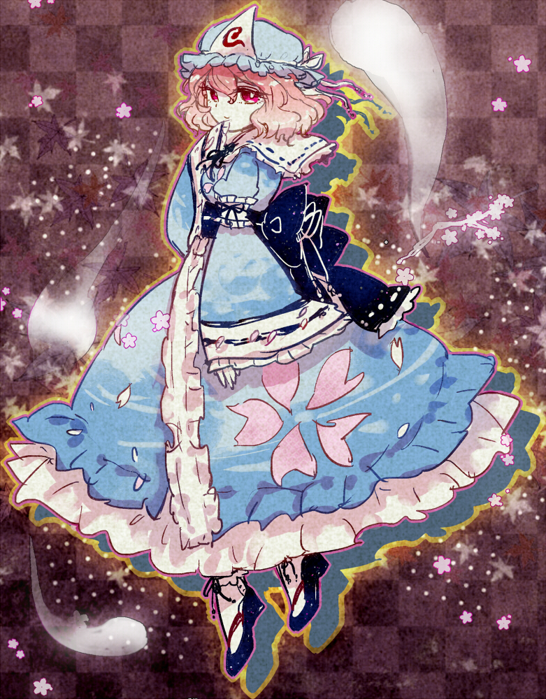 saigyouji yuyuko (touhou) drawn by mild_kal