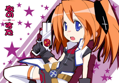 teana lanster and cross mirage (lyrical nanoha and 2 more) drawn by okiura