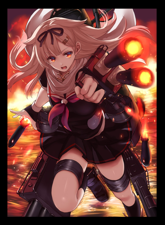 yuudachi and yuudachi kai ni (kantai collection) drawn by takemori_shintarou