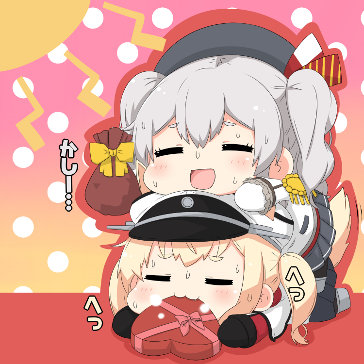 kashima and graf zeppelin (kantai collection) drawn by yuureidoushi_(yuurei6214)