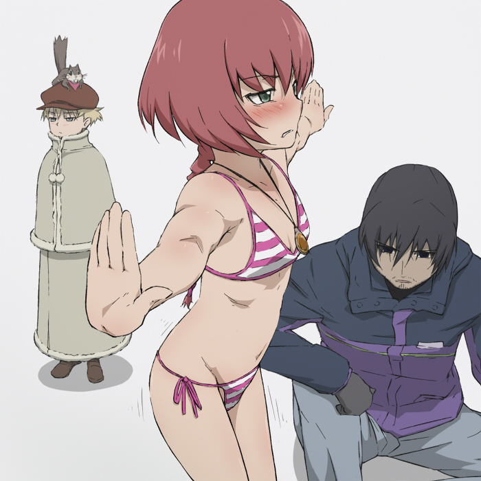 hei, suou pavlichenko, july, and petya (darker than black) drawn by kanna_asuke