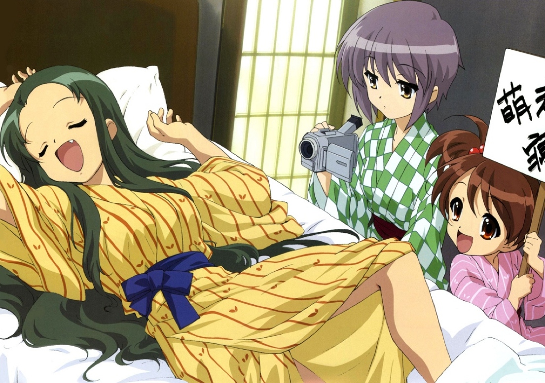 Nagato Yuki Tsuruya And Kyon No Imouto Suzumiya Haruhi No Yuuutsu Danbooru Nagato Yuki Tsuruya And Kyon No Imouto Suzumiya Haruhi No Yuuutsu Danbooru