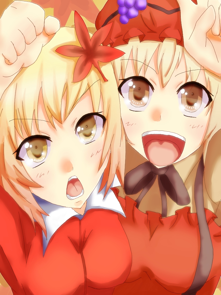 aki minoriko and aki shizuha (touhou) drawn by acchan