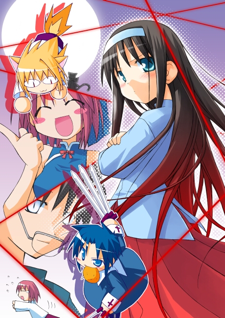 ciel, tohno akiha, kohaku, tohno shiki, hisui, and 3 more (tsukihime) drawn by toto_nemigi