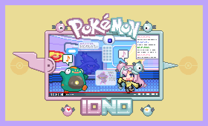 iono, rotom, rotom phone, mismagius, and bellibolt (pokemon and 1 more) drawn by redforge