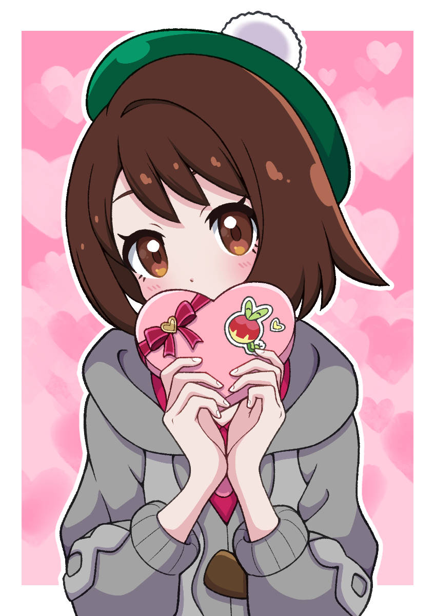 gloria and applin (pokemon and 1 more) drawn by yuu_(jgvj7873)