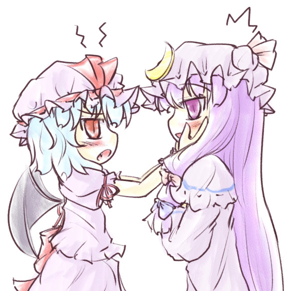 remilia scarlet and patchouli knowledge (touhou) drawn by natsuki_(silent_selena)
