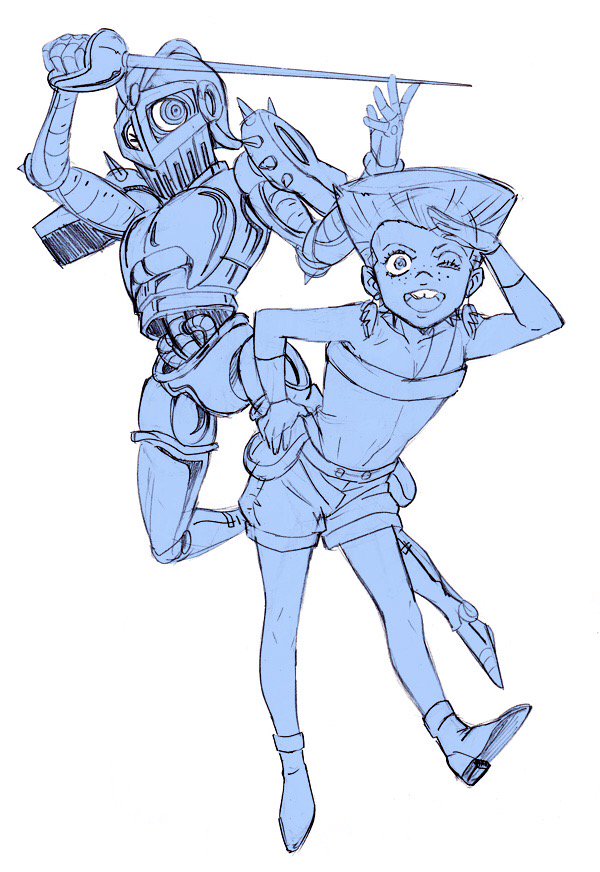 jean pierre polnareff and silver chariot (jojo no kimyou na bouken and 1 more) drawn by kinoshita_yui
