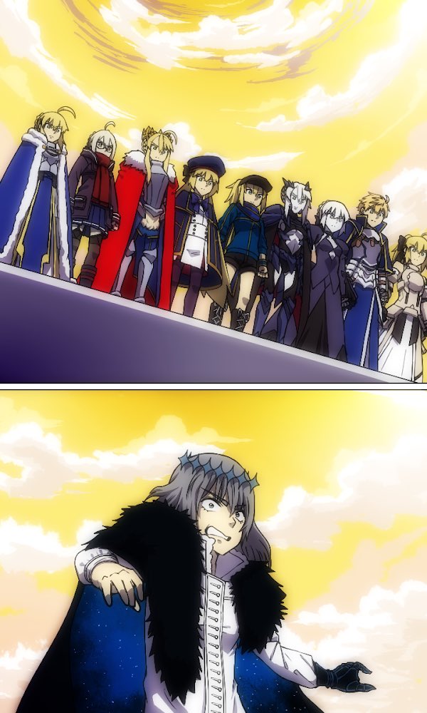 artoria pendragon, saber, saber alter, artoria caster, oberon, and 4 more (fate and 1 more) drawn by lazyartlazy12