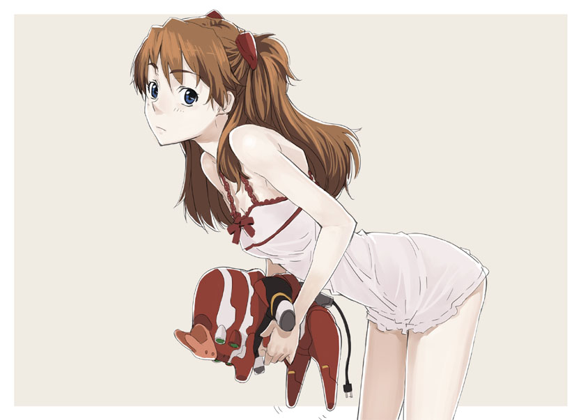 souryuu asuka langley and eva 02 (neon genesis evangelion and 2 more) drawn by murasaki_hisato