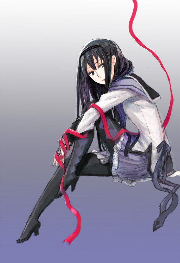 akemi homura (mahou shoujo madoka magica) drawn by fukutarou_(enji127)