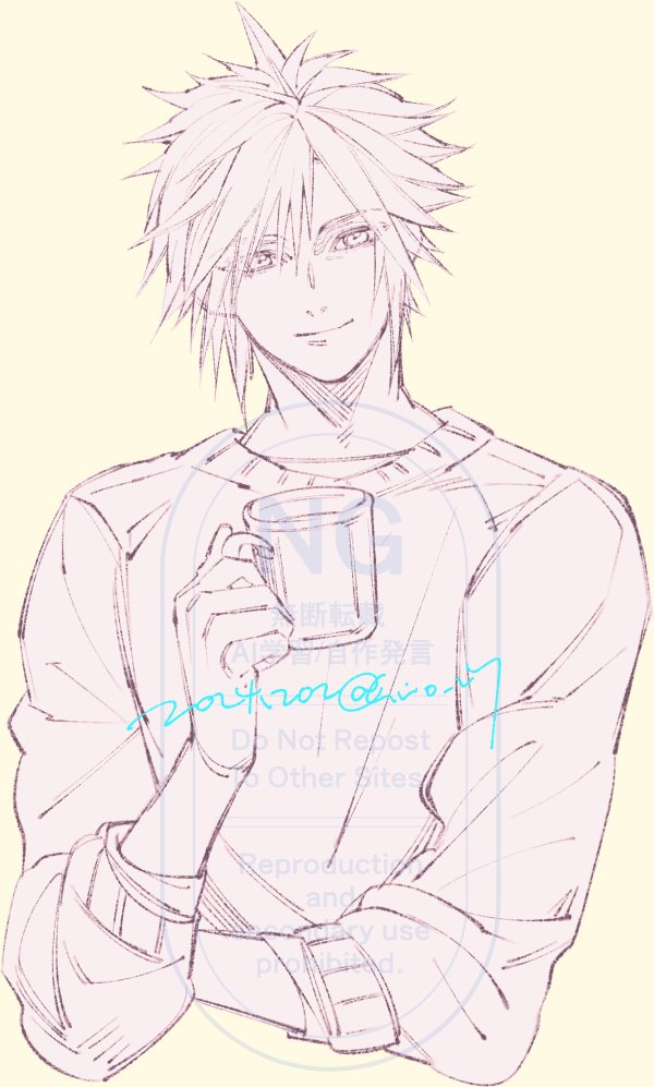 cloud strife (final fantasy and 1 more) drawn by wakakusa-e