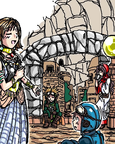 princess of moonbrook, prince of lorasia, and prince of samantoria (dragon quest and 1 more) drawn by hanbu_hantarou