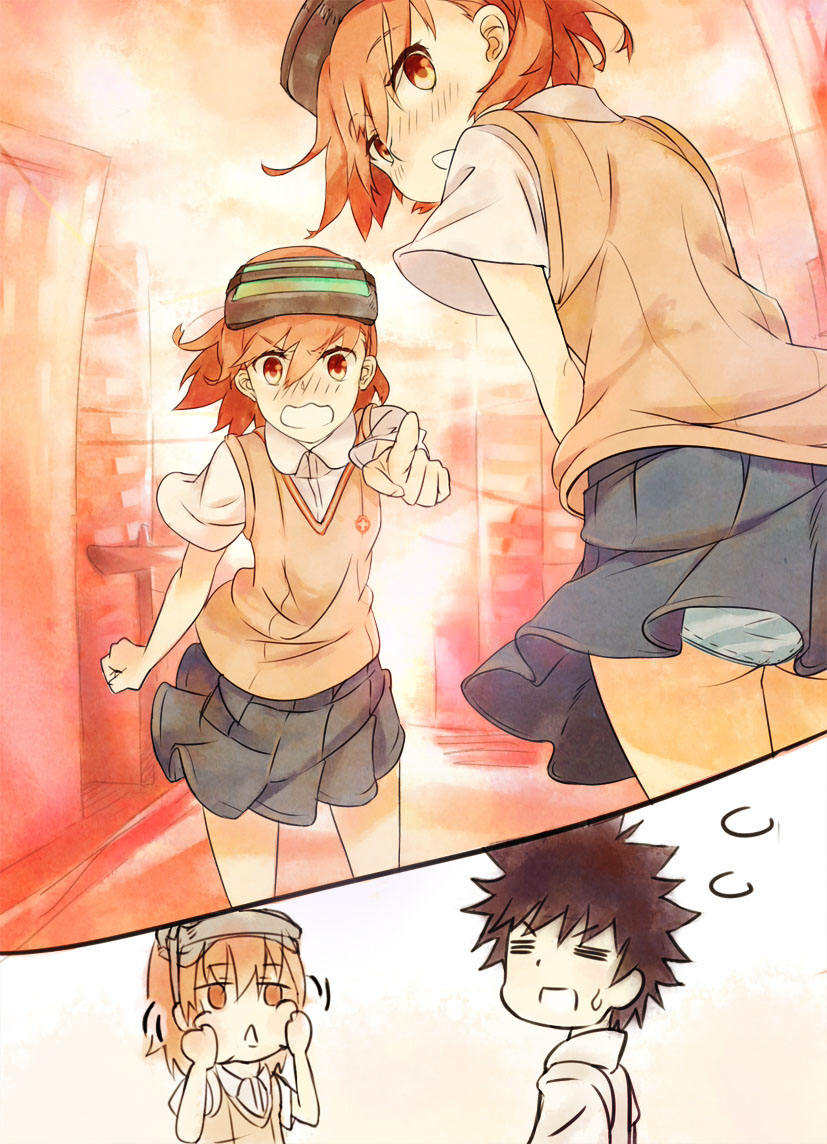 kamijou touma and misaka imouto (toaru majutsu no index and 1 more) drawn by tomato_(lsj44867)