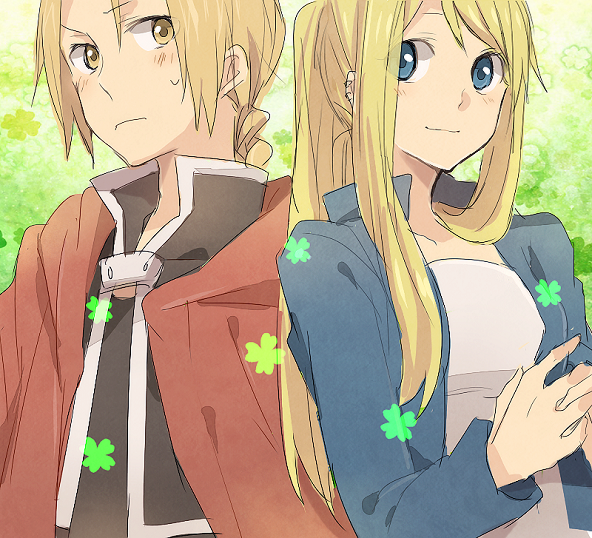 edward elric and winry rockbell (fullmetal alchemist) drawn by pocky1202