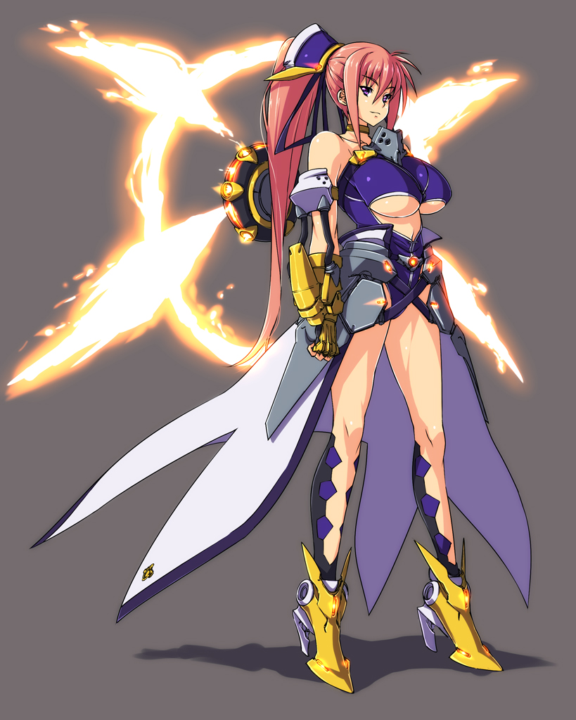 signum and laevatein (lyrical nanoha and 3 more) drawn by nekomamire