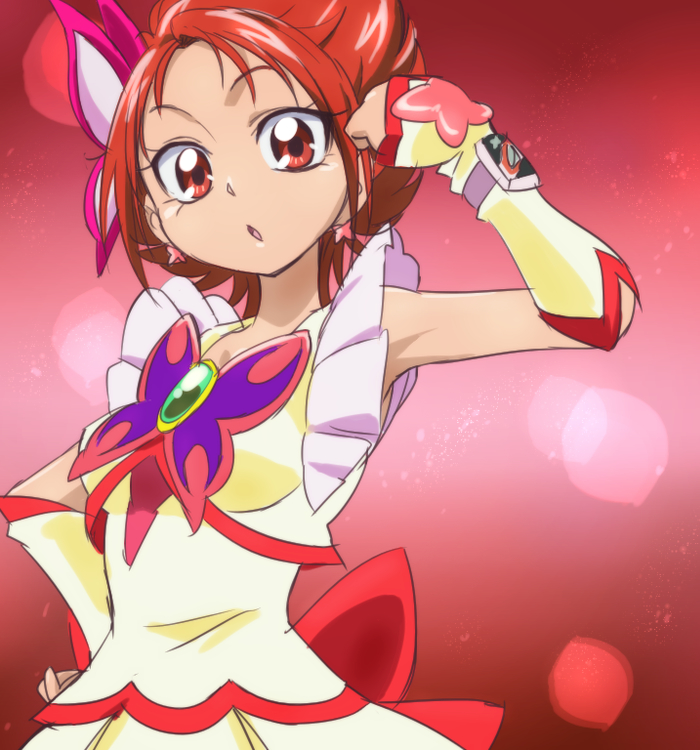 natsuki rin and cure rouge (precure and 1 more) drawn by oimanji