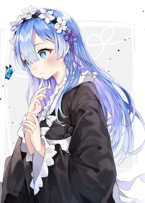 rem (re:zero kara hajimeru isekai seikatsu) drawn by liby_(libtnvd)