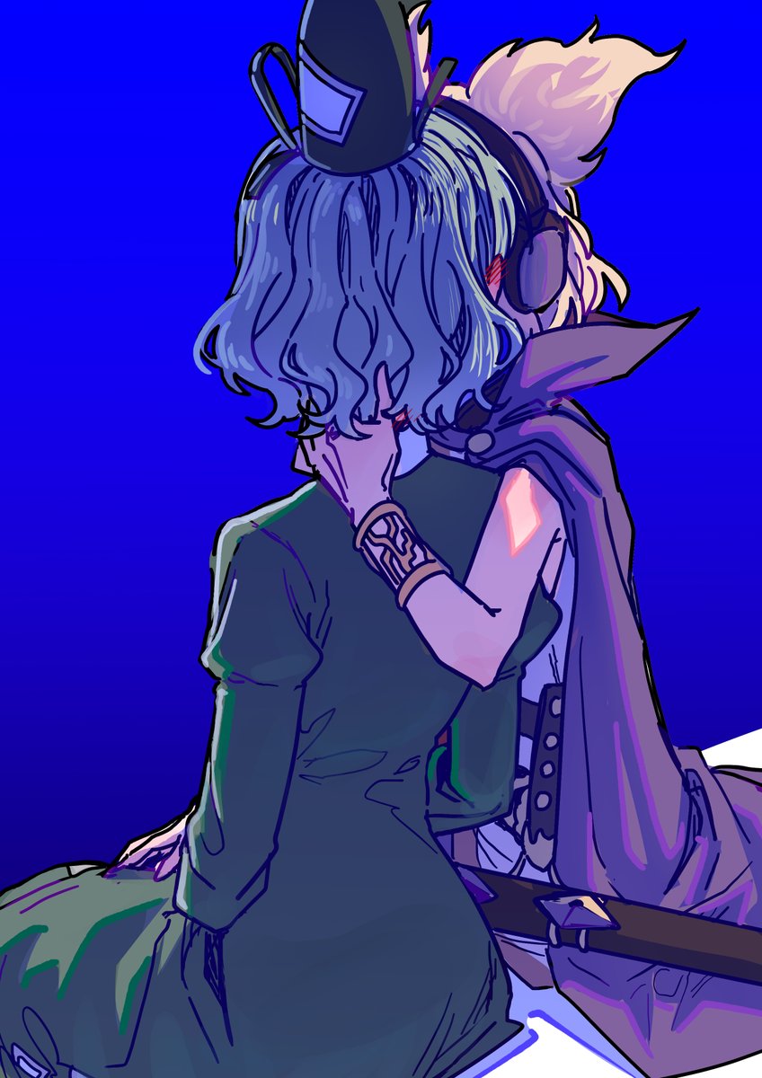 toyosatomimi no miko and soga no tojiko (touhou) drawn by lovelobten
