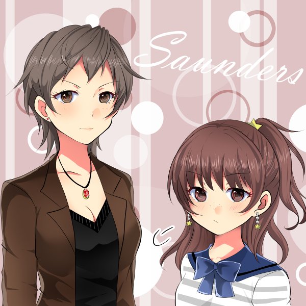 alisa and naomi (girls und panzer) drawn by chikomayo