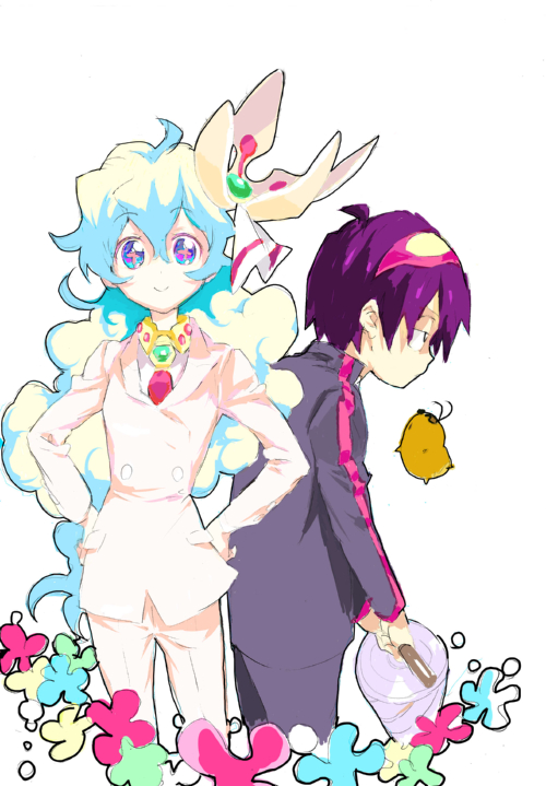 nia teppelin, simon, and boota (tengen toppa gurren lagann)