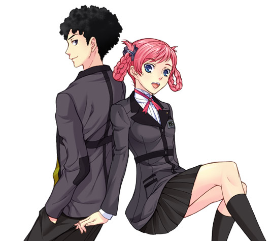 kayano megumi and sakakiba takuro (persona and 1 more) drawn by koremi2