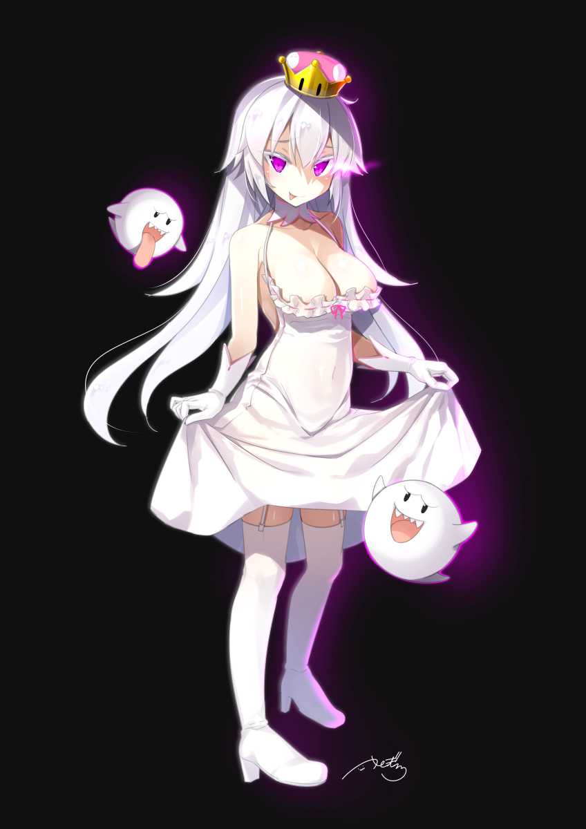 princess king boo and boo (mario and 2 more) drawn by yanagi_yuu