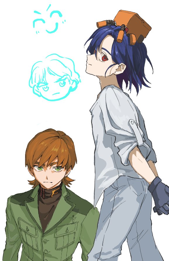 shuji ito, conch, and xavier olivette (gundam and 1 more) drawn by kidoairaku_u