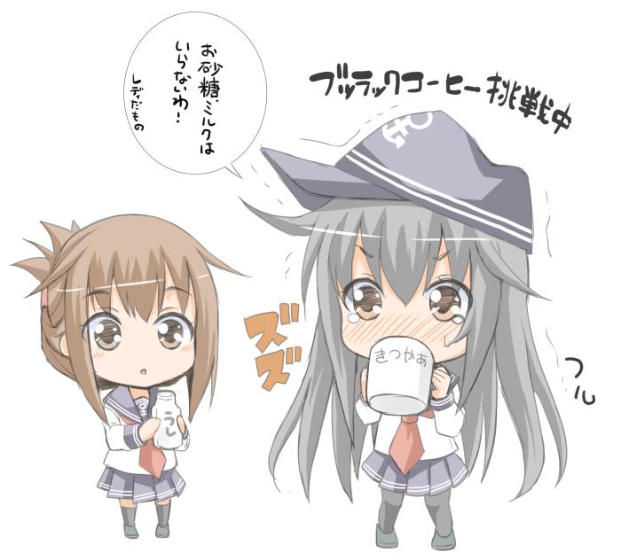 inazuma and akatsuki (kantai collection) drawn by fujishima_shinnosuke