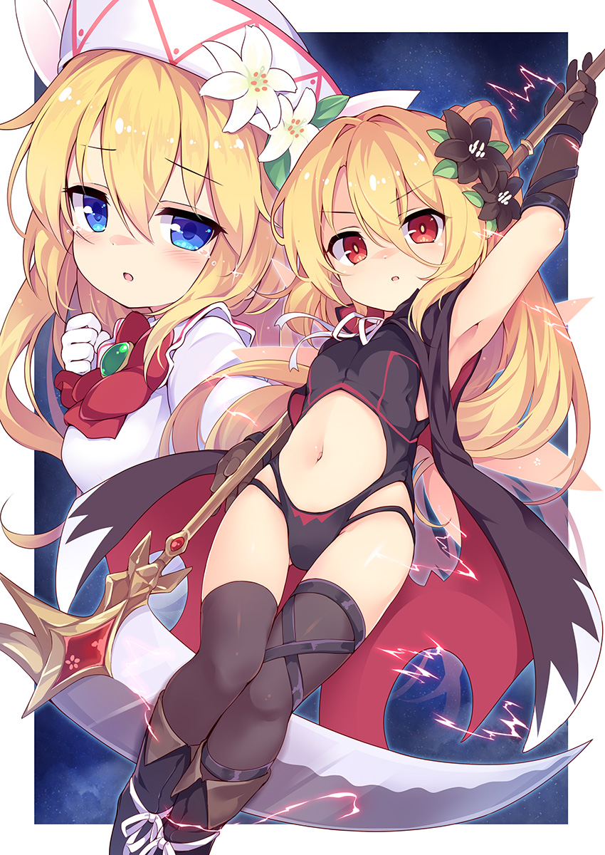 lily white and lily black (touhou and 1 more) drawn by baku-p
