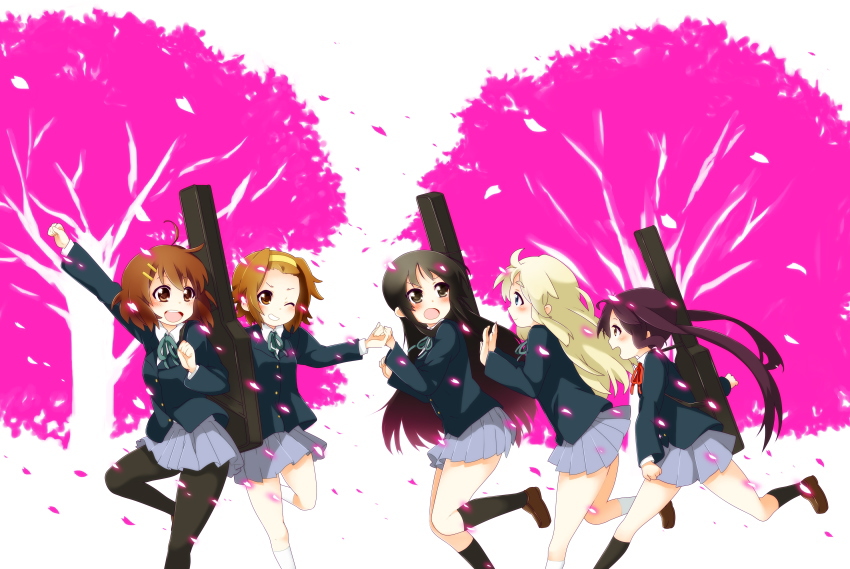 akiyama mio, nakano azusa, hirasawa yui, tainaka ritsu, and kotobuki tsumugi (k-on!) drawn by mitsuki_meia